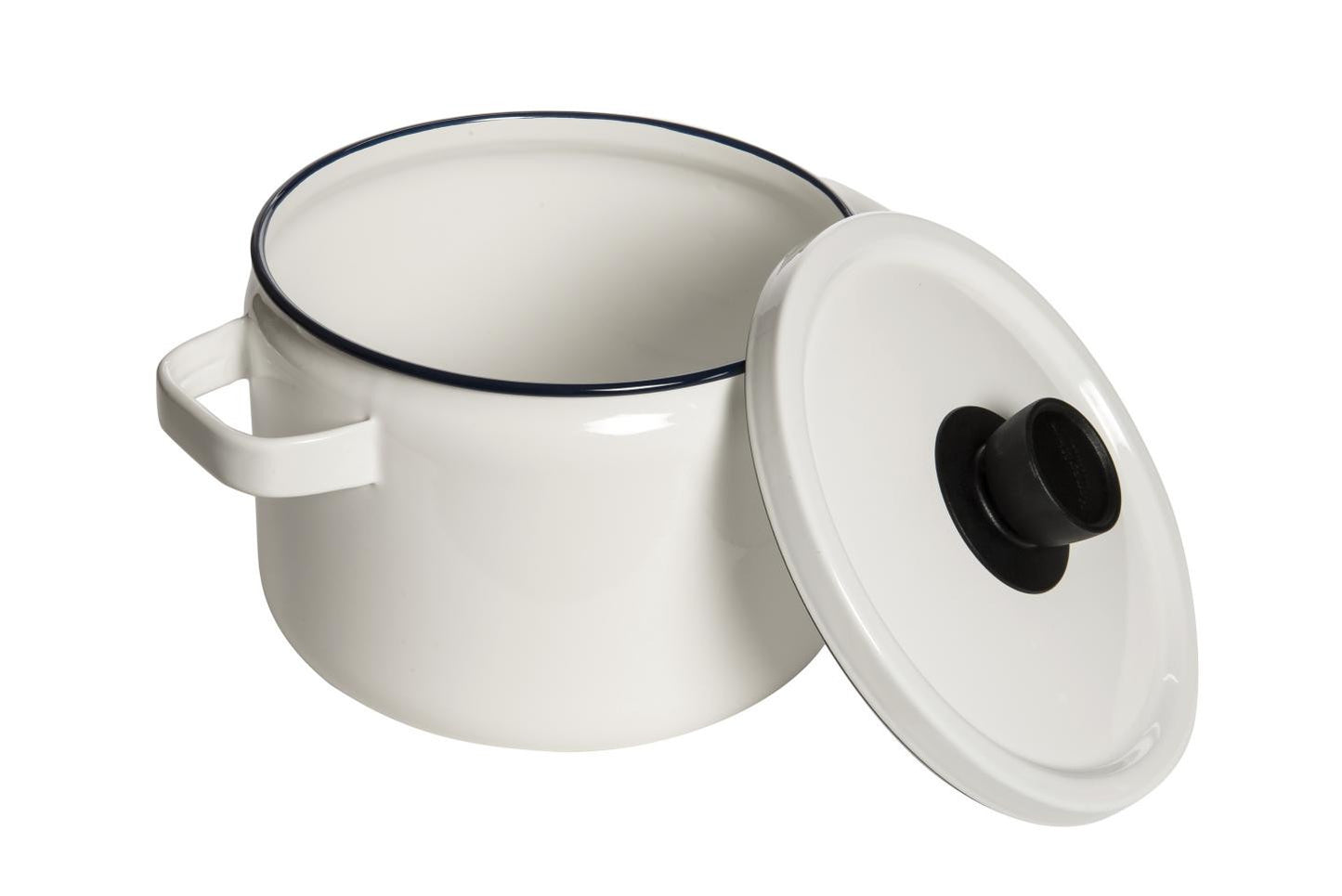 White Casserole Deep 22cm (5.6 Liters)